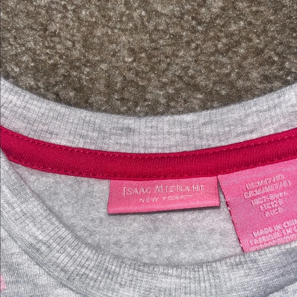 Isaac Mizrahi Gray Heart Print Kids Sweatshirt (7/8)